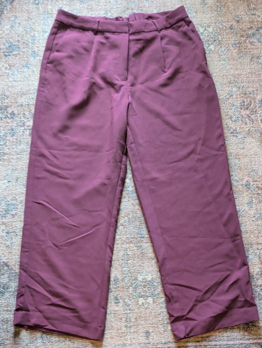 Women’s Wide-Leg Plum Dress Pants